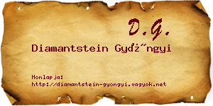 Diamantstein Gyöngyi névjegykártya